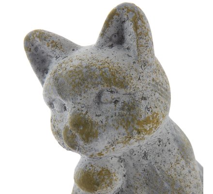 Statue Chat Deco En Resine Effet Vieilli Interieur Exterieur 2844